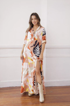 VESTIDO CAMISA EVASE (PAMELA). en internet