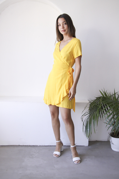 Imagen de VESTIDO CRUZADO DE LINO.