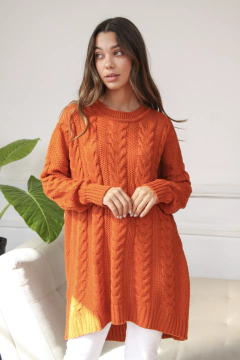 MAXI SWEATER TRENZADO.