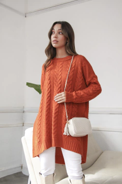 MAXI SWEATER TRENZADO. en internet