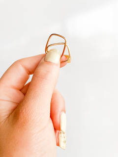 Aros de oro 18k cuadrados
