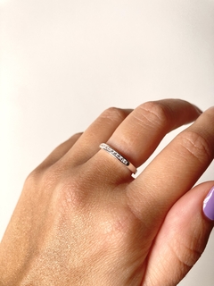 Anillo de plata con cubic blanco