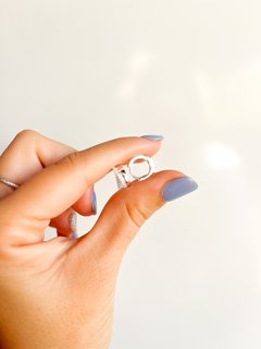 Aros de plata con brillantes