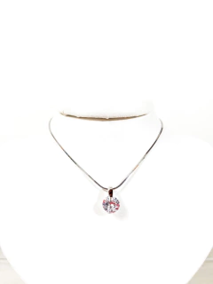 Conjunto de plata con cubic blanco