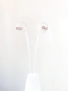 Aros de plata 925 infinito con cubic blanco