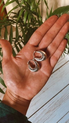 Aros de plata inflada