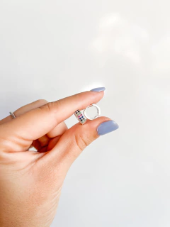 Aros de plata con cubics de colores