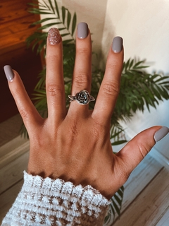 Anillo de plata rosa