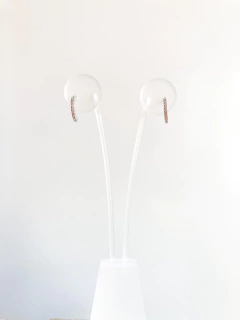 Aros de plata 925 con cubic blanco