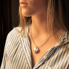 Dije de plata con diseño de corazon - comprar online