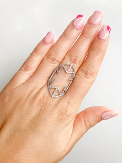 Anillo de plata 925 con cubic engarzados