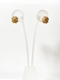 Aros de oro 18k flor