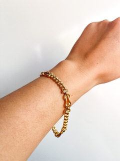 Pulsera de oro 18k cadena
