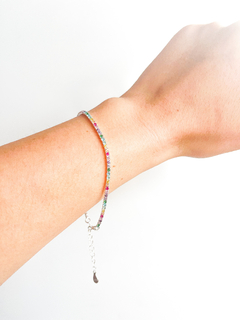 Pulsera de plata con 925 con cubics de colores