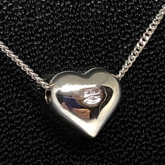 Conjunto de cadena y dije de oro blanco corazon - comprar online