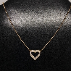 Gargantilla de oro con corazon de brillantes - comprar online