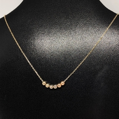 Gargantilla de oro con bolitas 3 oros