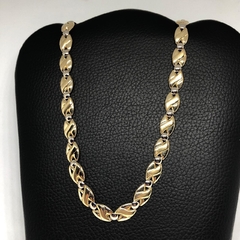 Gargantilla de oro con detalles en oro blanco