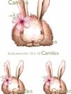 CONEJITO CON FLOR SU141 - SUBLIMACION A4