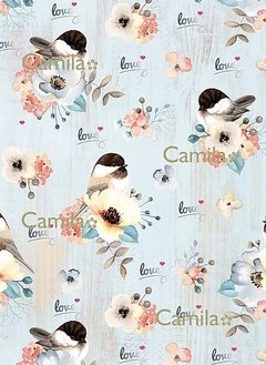PAJARITO SHABBY 2 D215 - DECOUPAGE A4