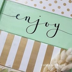 " ENJOY "  - VINILO DE CORTE LETTERING