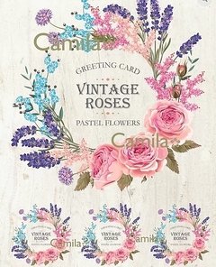 VINTAGE ROSE D231 - DECOUPAGE A4