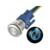 Llave Pulsador Acero Inox + Zócalo con Led azul