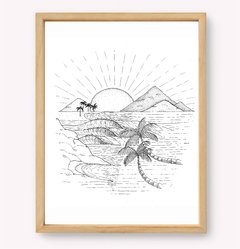 BEACH VIBES- Lámina enmarcada - comprar online