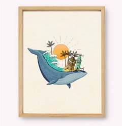 ECO WHALE - Lámina enmarcada - comprar online