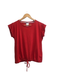 Remera de jersey frunce en ruedo Rojo