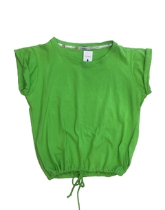 Remera de jersey frunce en ruedo Verde en internet