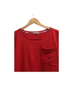 Remera de jersey con bolsillo Rojo - comprar online