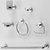 Set de Accesorios para Baños Peirano Kit 6 Piezas Linea 3000