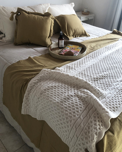 ALMOHADON 40x40 LIENZO (AVELLANA) - consultar por relleno, mas cantidad y colores - tienda online