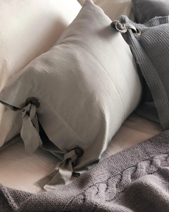 ALMOHADON 40x45 LIENZO (GRIS) - consultar por relleno, mas cantidad y colores
