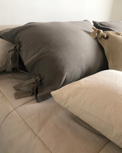 ALMOHADON XL LIENZO (GRIS) - consultar por relleno, mas cantidad y colores - comprar online