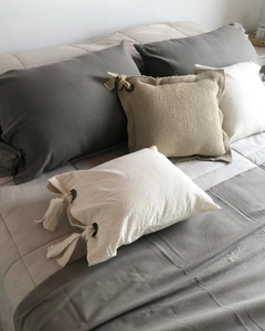 ALMOHADON XL LIENZO (GRIS) - consultar por relleno, mas cantidad y colores en internet