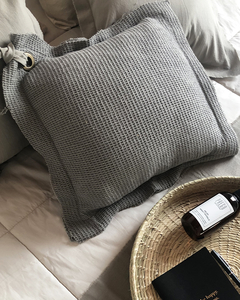 ALMOHADON WAFFLE (GRIS) - consultar por relleno, otros colores y cantidad - comprar online