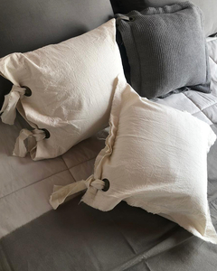 ALMOHADON 40x40 LIENZO (NATURAL) - consultar por relleno, mas cantidad y colores - PREGO DECO HOME