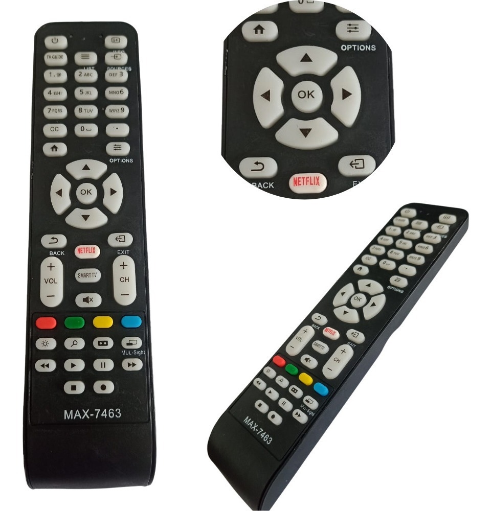 Controle Remoto Para Tv Aoc Com Botão Netflix Led Smart Novo SKY-8050 /  LE-7463 / VC-A8203 - Controle Remoto para Tv - Magazine Luiza