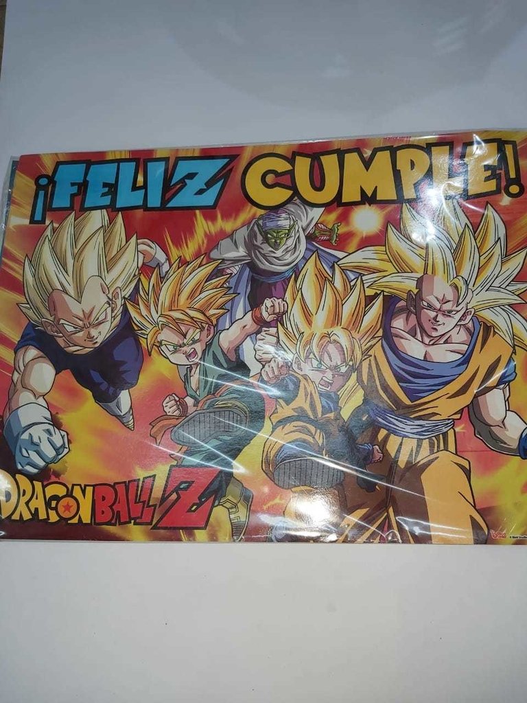 Cartel de Dragon Ball Z de FELIZ CUMPLE