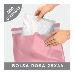 BOLSA ROSA PARA ENVIOS TAMAÑO MEDIANO 28X44 (500)
