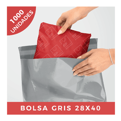 BOLSA GRIS PARA ENVIOS TAMAÑO MEDIANO 28X40 (1000)