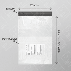 BOLSA ECOMMERCE TRICAPA CON PORTAGUIA TAMAÑO MEDIANO 28X44 (500) - comprar online