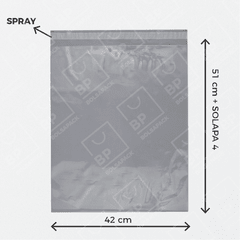 BOLSA GRIS PARA ENVIOS TAMAÑO GRANDE 42X51 (500) - comprar online
