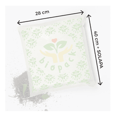 BOLSA BIOPACK BIOCOMPOSTABLE TAMAÑO MEDIANO 28X40 (1000) - comprar online
