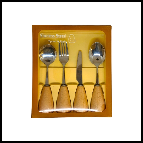 set cubiertos negros con dorado (BMF-1011)