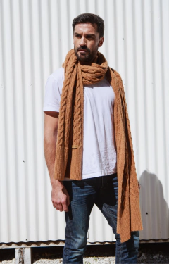 MAXI BUFANDA BRAID CANELA