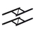Bisagra Elevable Mesa Ratona 420mm X 210mm Negro X Par