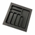 Cubiertero Organizador Plastico Cajon Cocina Gris 49 X 49cm